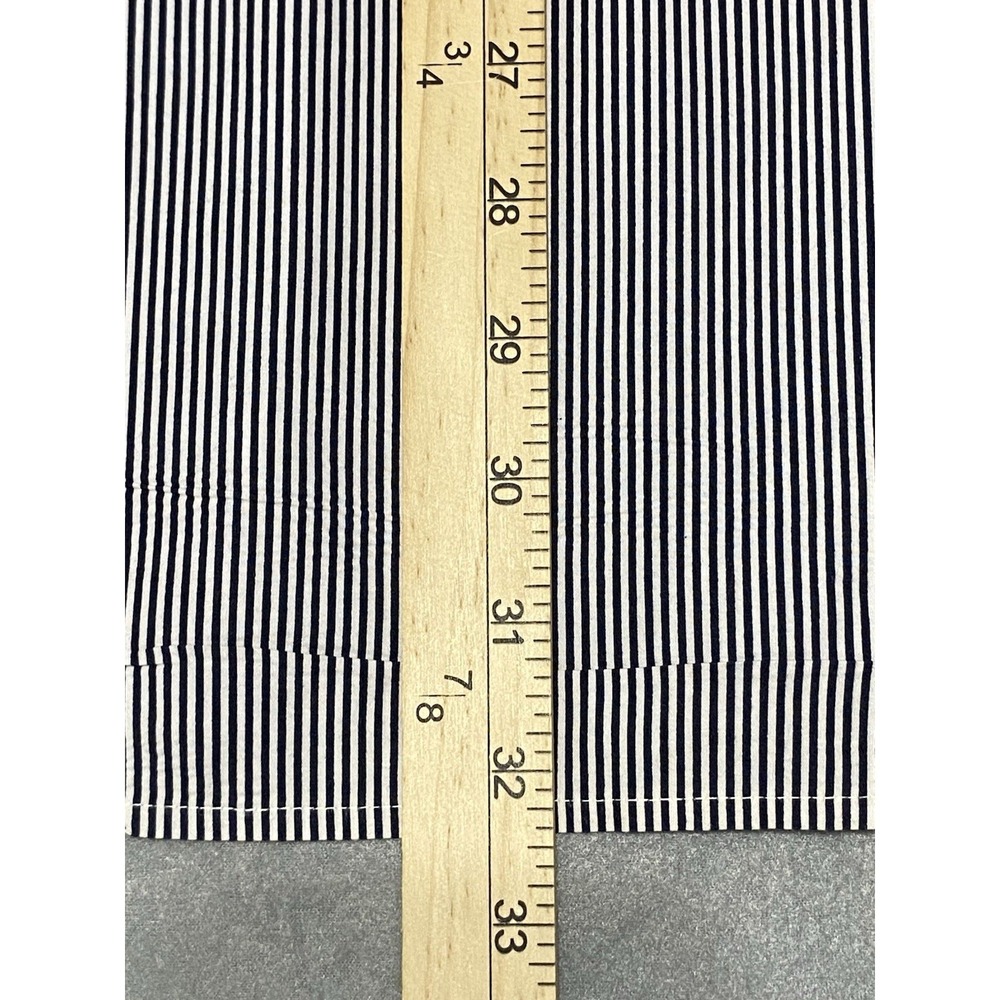 Tommy Hilfiger Mens Large Navy White Mixed Stripe Button Down Cotton Shirt - Picture 5 of 9